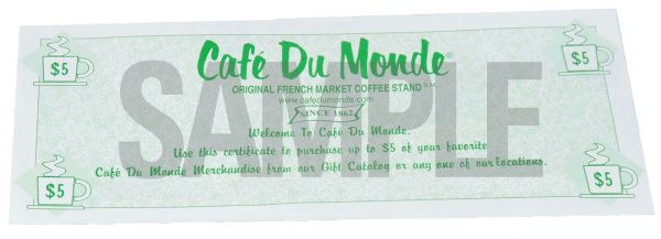 Café Du Monde Gift Certificates