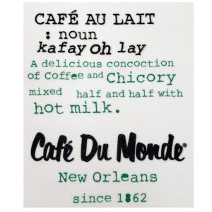 Cafe du Monde Café Au Lait Definition Towel