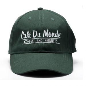 Cafe du Monde Forest Green Coffee and Beignets Baseball Cap