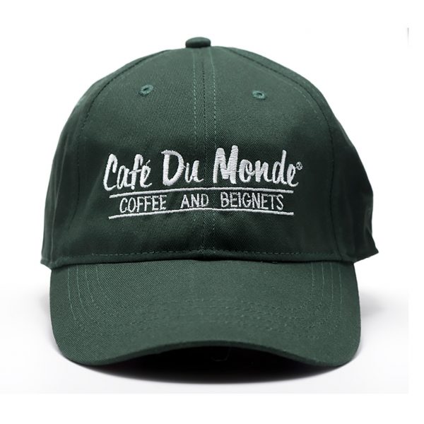 Cafe du Monde Forest Green Coffee and Beignets Baseball Cap