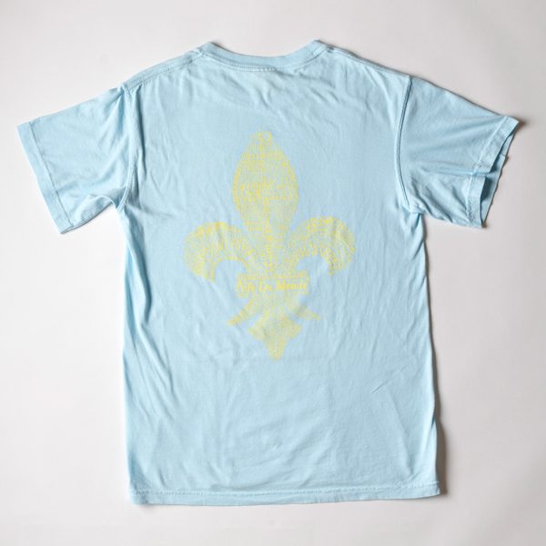 Cafe du Monde Comfort Colors Chambray Fleur de Lis Tee Shirt