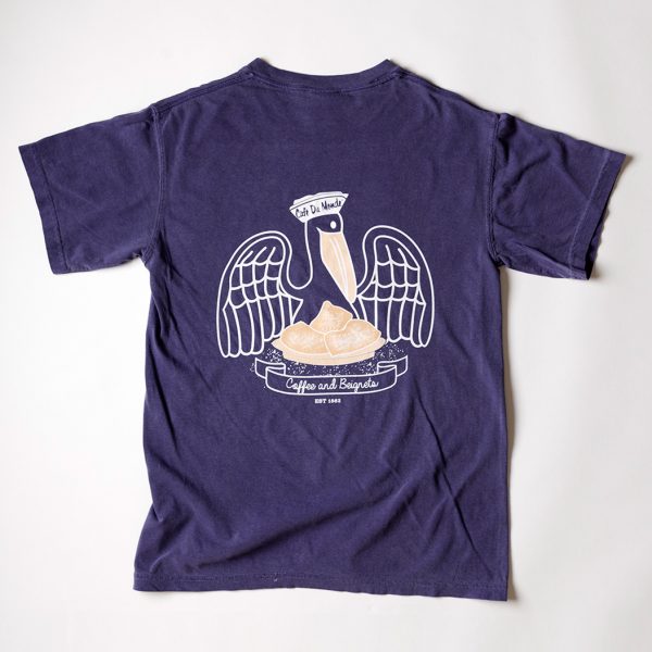 Cafe du Monde Comfort Colors Grape Pelican Tee Shirt