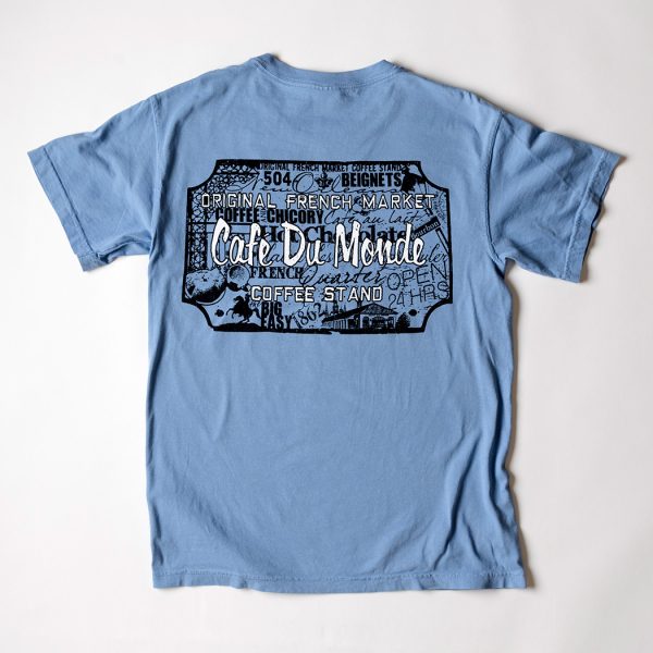 Cafe du Monde Comfort Colors Washed Demin Tee Shirt