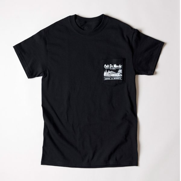 Cafe du Monde Gildan Pocket Black Tee Shirt