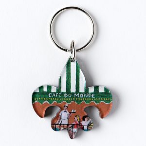 Cafe du Monde Fleur de Lis Keychain