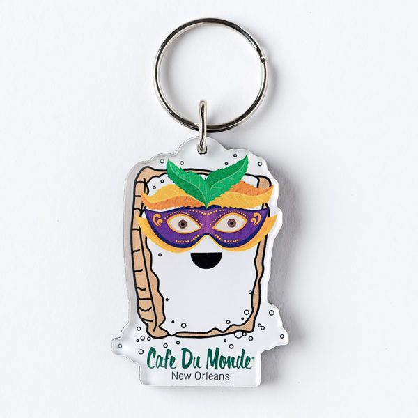 Cafe du Monde Mardi Gras Beignet Keychain