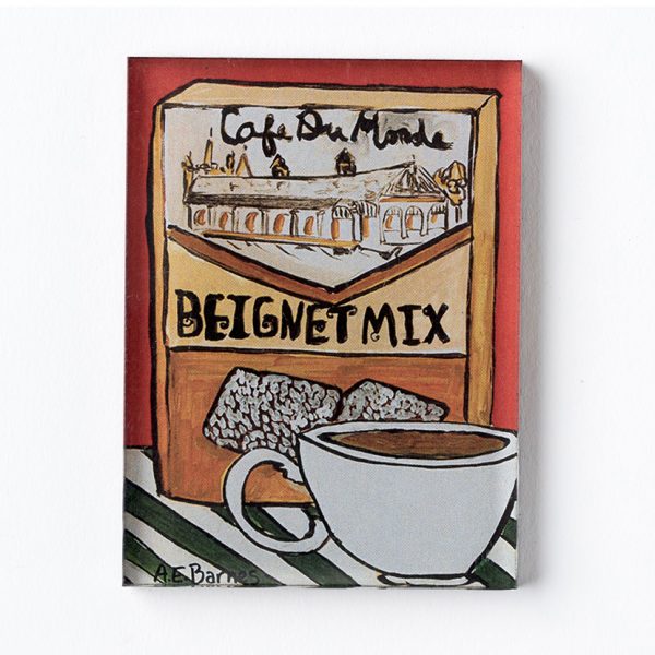 Cafe du Monde Beignet Mix and Coffee Cup Magnet