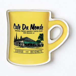 Cafe du Monde Yellow Diner Coffee Mug Magnet