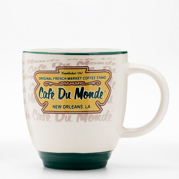 Cafe du Monde Tan and Green Coffee Mug