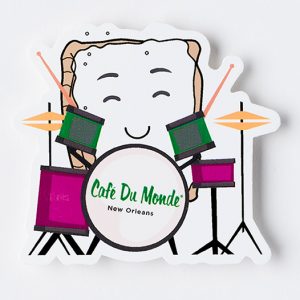 Cafe du Monde Beignet on the Drums Sticker