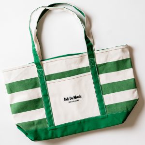 Cafe du Monde Green Stripe Tote Bag