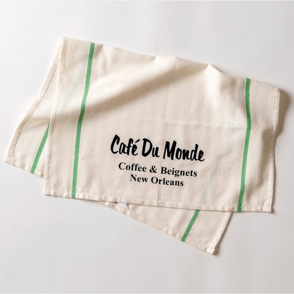 Cafe du Monde Green Stripe Towel