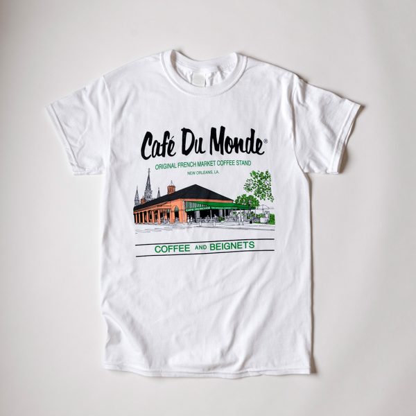 Cafe du Monde White Gildan Tee Shirt